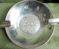 Vintage Alpaca Silver Plate Ashtray from AlpPlat Elephant Spain 1950s