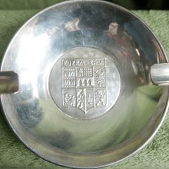 Vintage Alpaca Silver Plate Ashtray from AlpPlat Elephant Spain 1950s