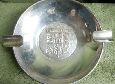 Vintage Alpaca Silver Plate Ashtray from AlpPlat Elephant Spain 1950s