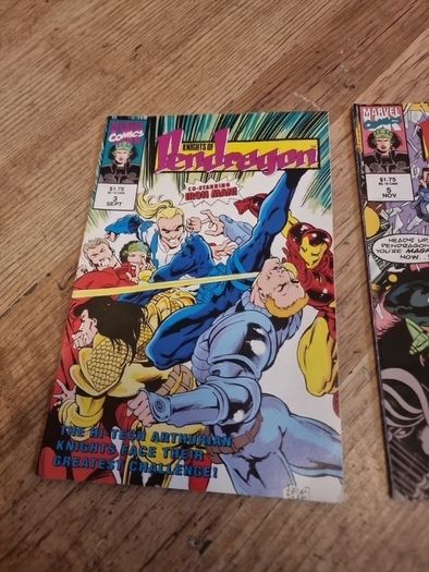 Job lot 3 vintage Knights of Pendragon comics. 1993