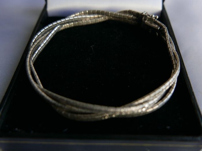 Vintage Bracelet Sterling Silver 925- stamped, clasp with safety catch, probably from the 70s, length 7,5" - 14,42g