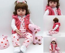 Reborn Dolls Baby Girls 24 Inch 60cm Soft Silicone Vinyl Realistic Real Life Reborn Baby Toddlers Newborn Toys Xmas Gifts reborn babies (FREE POSTAGE)