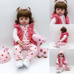 Reborn Dolls Baby Girls 24 Inch 60cm Soft Silicone Vinyl Realistic Real Life Reborn Baby Toddlers Newborn Toys Xmas Gifts reborn babies (FREE POSTAGE)