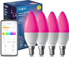 Alexa Light Bulbs, E14, LED Light Bulb, 470 Max Lumens, Dimmable, Colour Changing Light Bulb, Auto Biorhythm,Music Sync,Voice/APP Control,Schedule & Timer