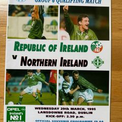 Republic of Ireland v Northern Ireland Official Souvenir Programme Wed 29th March 1995