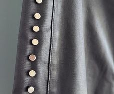 BANNED APPAREL Alternative Black Waxed Jeggings with Silver Studded Seams - Sz L (Fit 14-16UK) - Bnwt Rrp 89