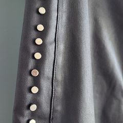 BANNED APPAREL Alternative Black Waxed Jeggings with Silver Studded Seams - Sz L (Fit 14-16UK) - Bnwt Rrp 89