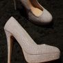 Beautiful brand new grey diamante heels size 39/6 Image 2