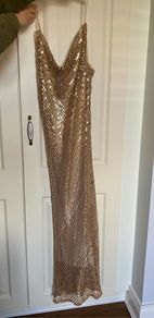 Savida Gold Evening Dress