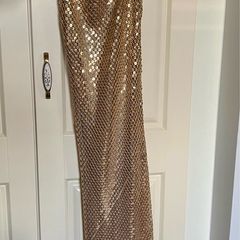 Savida Gold Evening Dress