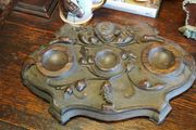 Victorian Antique Oak Sewing Pin Holder