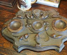 Victorian Antique Oak Sewing Pin Holder