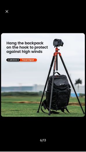 Fotopro Lightweight Travel Tripod Portable Carbon Fiber Tripod for Camera X-Aircross 3 Series