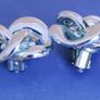 Vintage knot style clip on earrings silver tone Image 2
