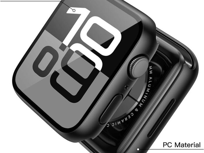 2 Pack Hard Protective Case Screen Protector Compatible with Apple Watch Series 11 Series 10 46mm, Anti-Drop Ultra-thin Full Coverage PC Cover for iWatch, 2 Black