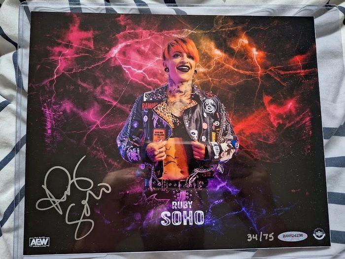 AEW Upper Deck - Ruby Soho Autographed 8x10 (#'d to 34/75) WWE