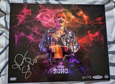 AEW Upper Deck - Ruby Soho Autographed 8x10 (#'d to 34/75) WWE