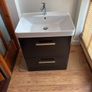 White Sonas Sink and Black Vanity Unit Image 5