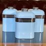 3 Swan Retro Enamel Airtight Storage Containers Powder Blue 1 litre Image 2