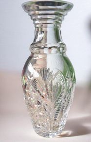 Vintage Cavan Irish Crystal Sheelin Pattern Flower Vase