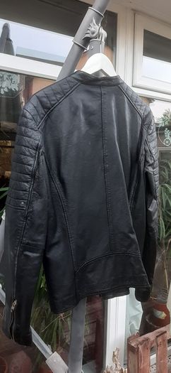 Jack & Jones, mens stylish black leather jacket