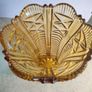 Rare Find Antique Old Cut Glass Amber Glass Vase. Image 8