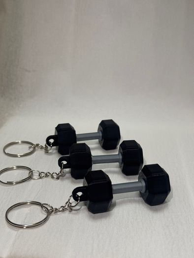 Dumbbell Keychain