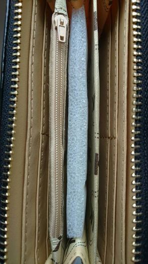Michael Kors Faux Fulton Zip Around Continental Wallet (black/gold)