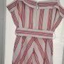 KARL LAGERFIELD Paris striped nautrical belted midi with gold tone button Sz 8 US (Fit 12UK) - Rrp 335 (New) Image 5