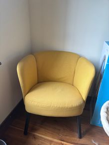 IKEA HERRAKRA Armchair Dark Yellow
