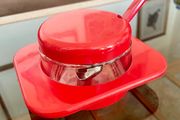 Vintage 1970s VALIRA Retro Parmesan Serving Dish and Spoon