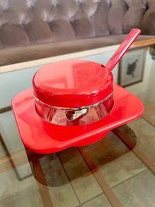 Vintage 1970s VALIRA Retro Parmesan Serving Dish and Spoon