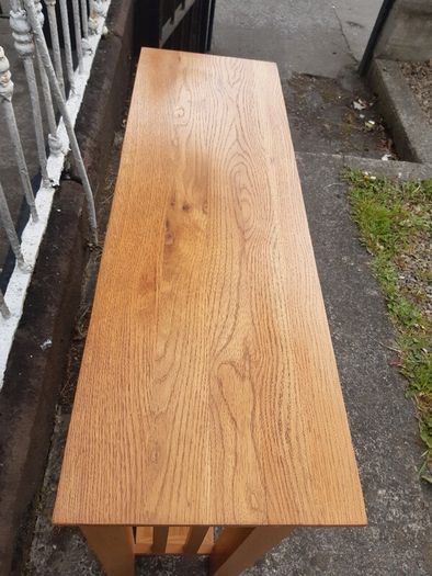 oak  console table