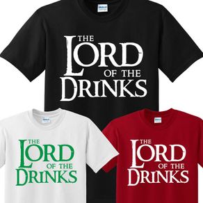 The Lord of the drinks T-shirt tee top shirt great for stag parties