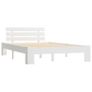 Bed Frame White Solid Pine Wood 140x200 cm Image 8