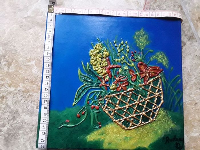 Flower basket 3d painting
