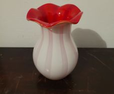 Early 20th century Rosita opaline overlay glass vase