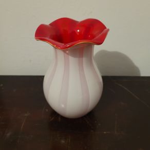 Early 20th century Rosita opaline overlay glass vase