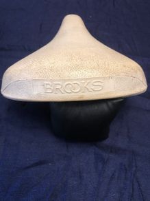 vintage brooks white saddle