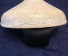 vintage brooks white saddle
