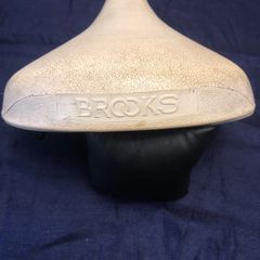 vintage brooks white saddle
