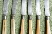 Antique  Knives Ornate Faux Bone Cream Handles