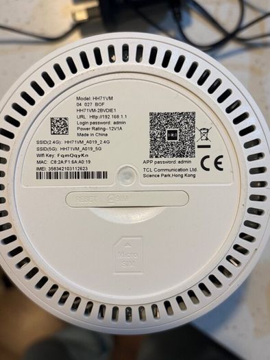 Alcatel Tcl Linkhub Hh71vm 4g Lte Wi-fi Router-sim