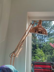 Copper standing floor lamp