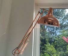 Copper standing floor lamp