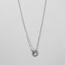 Sterling Silver Circle Pendant Necklace 40cm Image 3