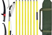 30 Feet Tree Pruning Saw, Upgraded Gear Manual Branches Pole Saw Trimmer for Garden Tools Loppers Hand Pole Saws Extendable Height with Knives and Storage Pocket
