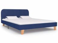 main image for ad Bed Frame Blue Fabric 135x190 cm