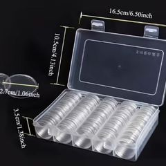 100pcs Premium Transparent Coin Protectors - 27Mm size.