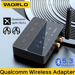 VAORLO Qualcomm Bluetooth 5.3 Receiver Transmitter aptX HD/LL Low Latency 3.5mm AUX RCA Jack Wireless Audio Adapter For PC TV